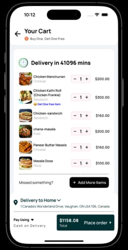 Customer screen