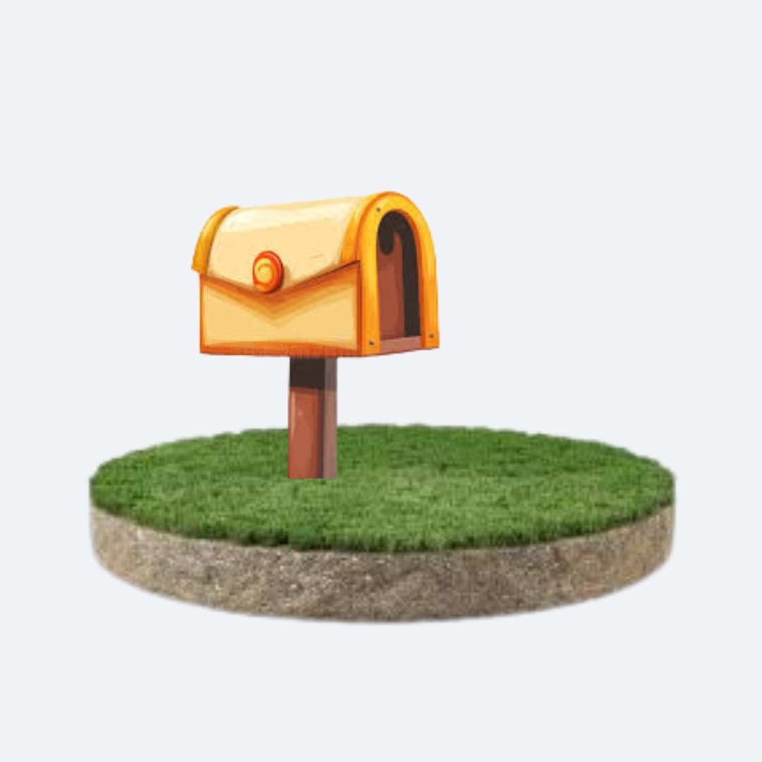 Open mailbox with incoming letters