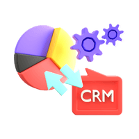 CRM mobile app showcasing customer management, sales tracking, and analytics dashboards
