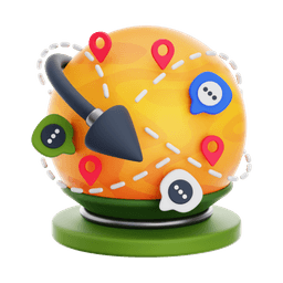 Concept illustration showing worldwide business connections and global market presence