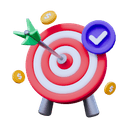 Target icon representing clear business goals, focus, and growth strategy