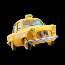 Taxi vehicle icon for ride booking