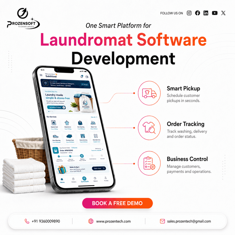 Laundromat Software Development for Building a Smarter and Scalable Laundry Business