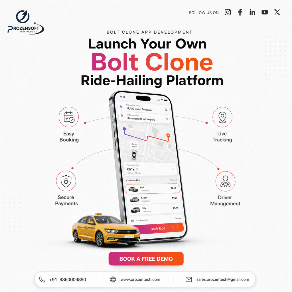 Bolt Clone App Development for Building a Smarter and Scalable Ride-Hailing Business
