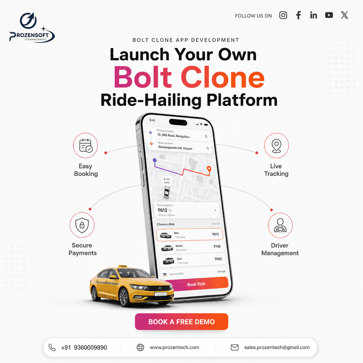 Bolt Clone App Development for Building a Smarter and Scalable Ride-Hailing Business