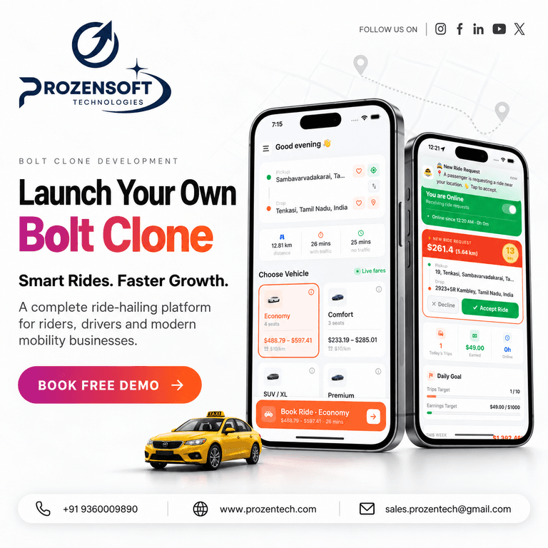 Build a Powerful Bolt Clone App for Modern Ride-Hailing Businesses