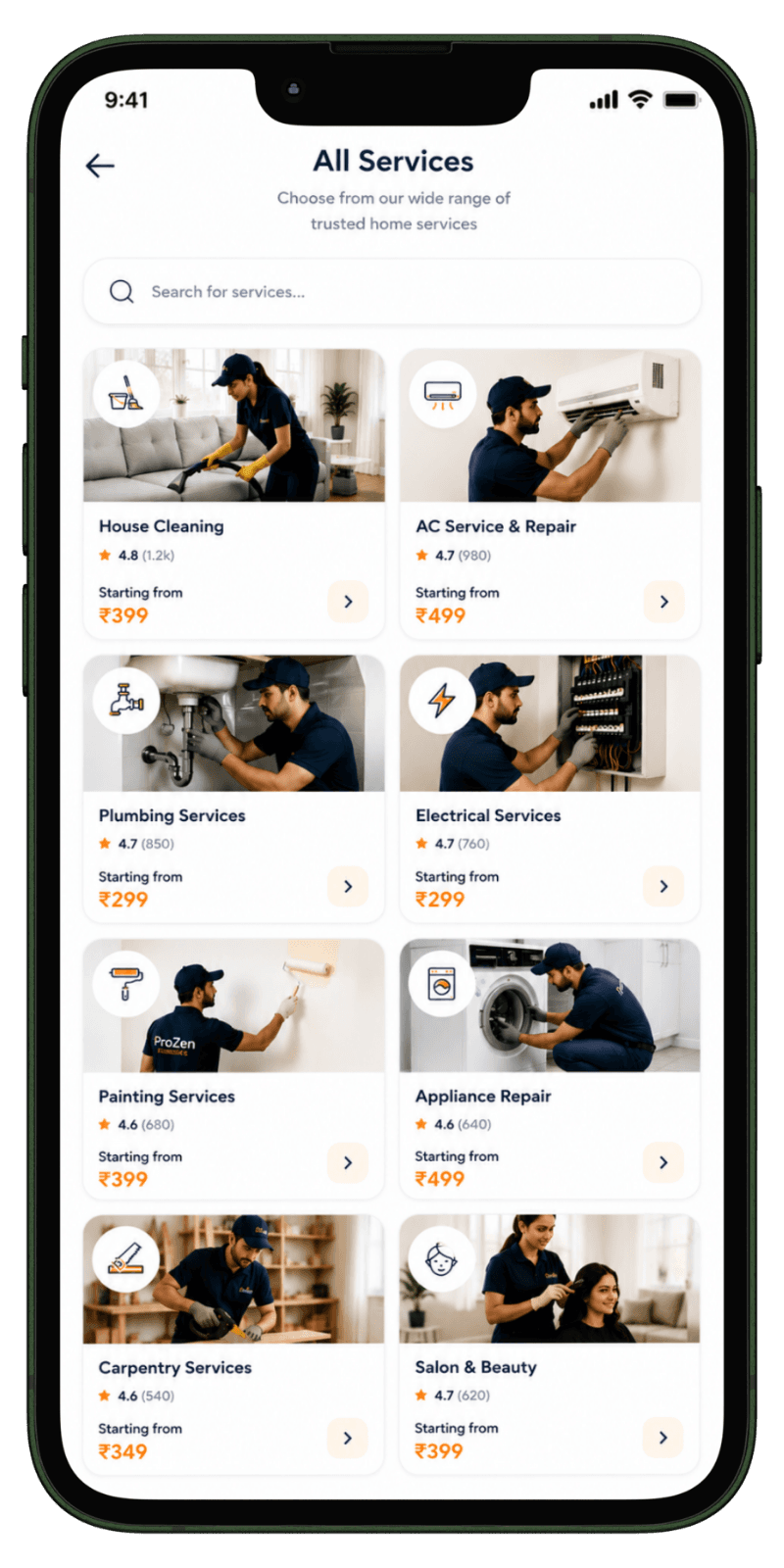 Prozen Services home services visual